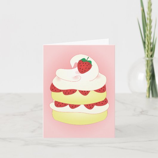 Erdbeere Shortcake Karte (Vorderseite)