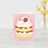 Erdbeere Shortcake Karte (Gelbe Blume)