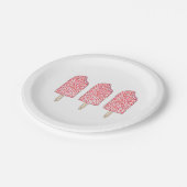 Erdbeere Shortcake Rosa Eiscreme Pop Popsiv Pappteller (Schrägansicht)