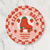 Erdbeere-Skate | Retro Roller Skaten Geburtstag Geschenkanhänger (Vorderseite)