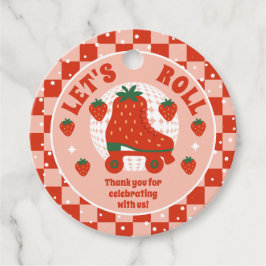 Erdbeere-Skate | Retro Roller Skaten Geburtstag Geschenkanhänger