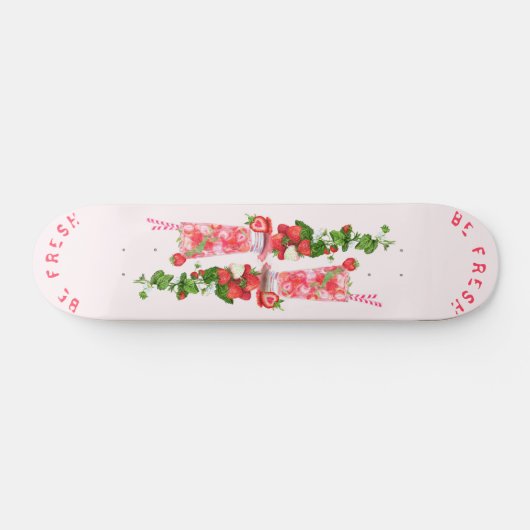 Erdbeere Skateboard Fruchtsaft Cooles Getränk (Horizontal)