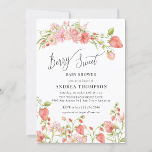 Erdbeere   Sommer Baby Shower Einladung