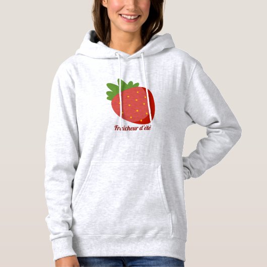 Erdbeere Sommerfrische Hoodie (Vorderseite)