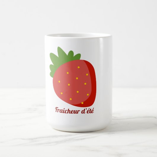 Erdbeere Sommerfrische Kaffeetasse (Mittel)