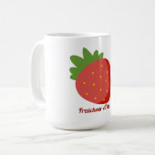 Erdbeere Sommerfrische Kaffeetasse (Vorderseite Links)