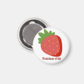 Erdbeere Sommerfrische Magnet (Vorderseite/Rückseite)