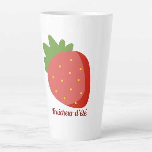 Erdbeere Sommerfrische Milchtasse (Vorderseite)