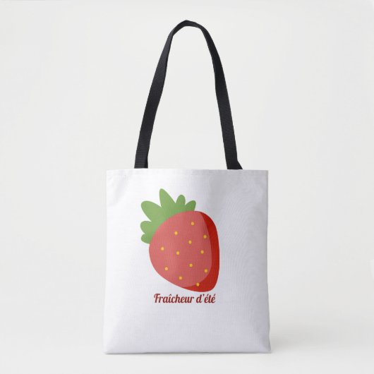 Erdbeere Sommerfrische Tasche (Vorderseite)