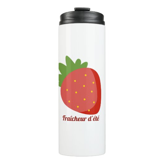 Erdbeere Sommerfrische Thermosbecher (Vorderseite)