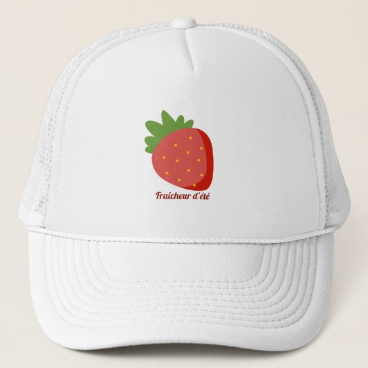 Erdbeere Sommerfrische Truckerkappe (Vorderseite)