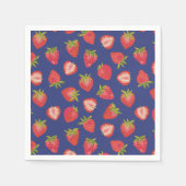 Erdbeere Sommerfrucht Muster Serviette (Vorderseite)