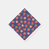 Erdbeere Sommerfrucht Muster Serviette (Ecke)