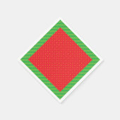 Erdbeere Sommerfrüchte rot und grün Serviette (Ecke)