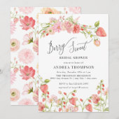 Erdbeere | Sommerliches Brautparty Einladung (Vorne/Hinten)