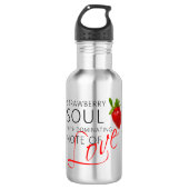 Erdbeere-Soul Edelstahlflasche (Vorderseite)