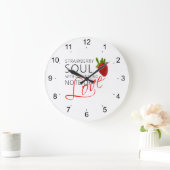 Erdbeere-Soul Große Wanduhr (Zuhause)