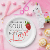 Erdbeere-Soul Pappteller (Party)