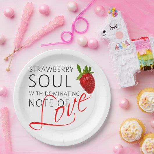 Erdbeere-Soul Pappteller (Party)