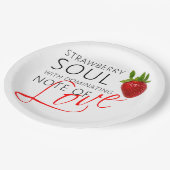 Erdbeere-Soul Pappteller (Schrägansicht)