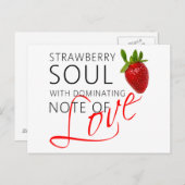Erdbeere-Soul Postkarte (Vorne/Hinten)