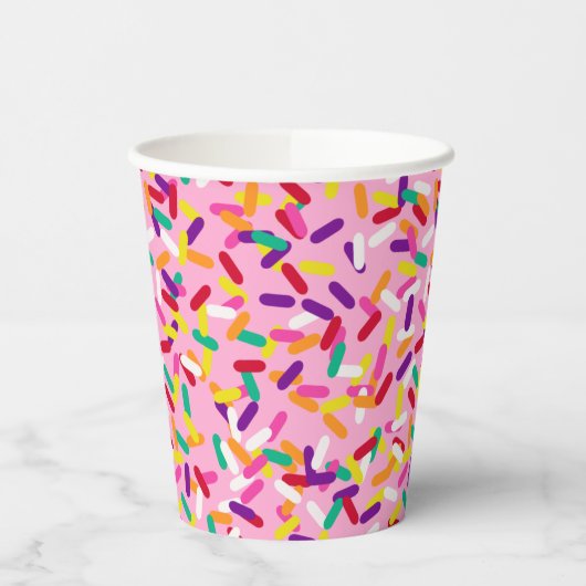 Erdbeere Sprinkles Pappbecher (Links)