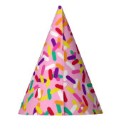 Erdbeere Sprinkles Partyhütchen (Rückseite)