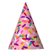 Erdbeere Sprinkles Partyhütchen (Vorderseite)
