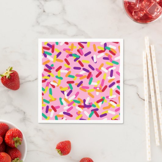 Erdbeere Sprinkles Serviette (Beispiel)