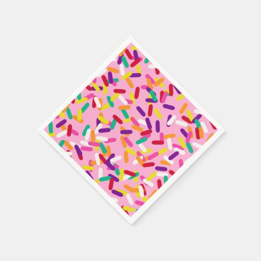 Erdbeere Sprinkles Serviette (Ecke)