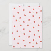 Erdbeere Streifen Grandmillenial Brautparty Einladung (Rückseite)
