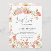 Erdbeere | Summer Baby Dusche Einladung (Vorne/Hinten)