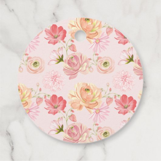 Erdbeere | Summer Baby Dusche Geschenkanhänger (Rückseite)