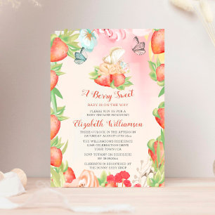 Erdbeere Süße Baby Shower Einladung