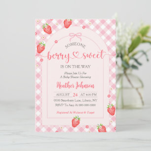 Erdbeere Süße Kleine Baby Girl Baby Shower Einladung
