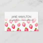 Erdbeere Süße Konfektionen Profil Visitenkarte (Vorderseite)