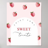 Erdbeere süße Leckereien Geburtstagsparty Poster (Vorne)