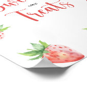 Erdbeere - Süßigkeiten und Leckereien Babydusche Poster (Ecke)