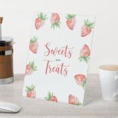 Erdbeere - Süßigkeiten und Leckereien Babydusche Sockelschild (In SItu)