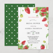 Erdbeere | Sweet Bridal Shower Einladung (Vorne/Hinten)