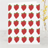 Erdbeere Sweet Frucht Erdbeeren Gruß Karte (Gelbe Blume)