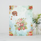 Erdbeere Sweet Leckerei Blank Vollrezeptseite (Stehend Vorderseite)