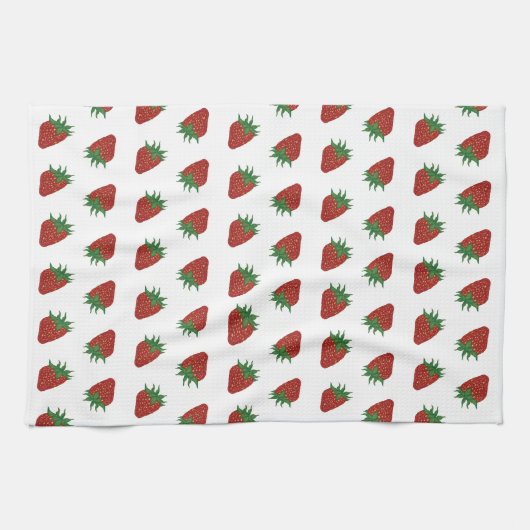 Erdbeere Sweet Valentine Fruchtmuster Geschirrtuch (Horizontal)