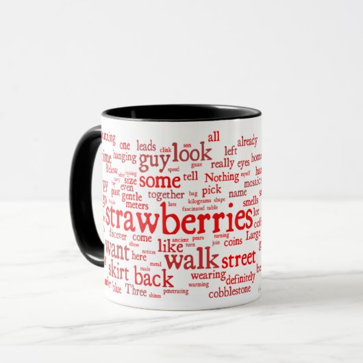 Erdbeere Tasse (Vorderseite Links)