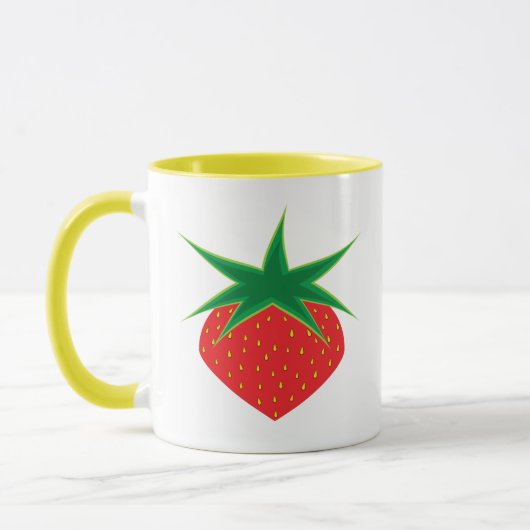 Erdbeere Tasse Gelb (Links)