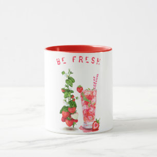 Erdbeere Tasse Juice Cool Drink Frucht
