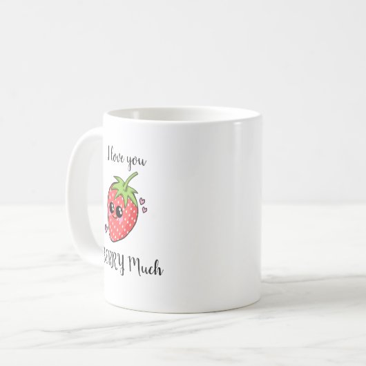 Erdbeere-Tasse Kaffeetasse (Vorderseite Links)