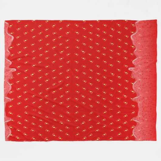 Erdbeere Texturierte Hintergrund Flüssigfruchtmarm Fleecedecke (Vorderseite (Horizontal))