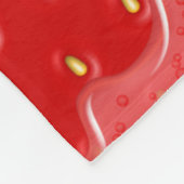 Erdbeere Texturierte Hintergrund Flüssigfruchtmarm Fleecedecke (Ecke)