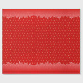 Erdbeere Texturierte Hintergrund Flüssigfruchtmarm Geschenkpapier (Flach)